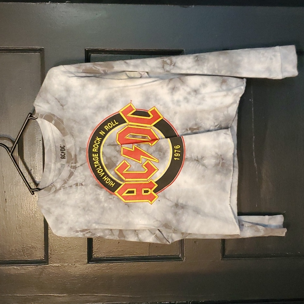 AC/DC Long Sleeve Crop Top